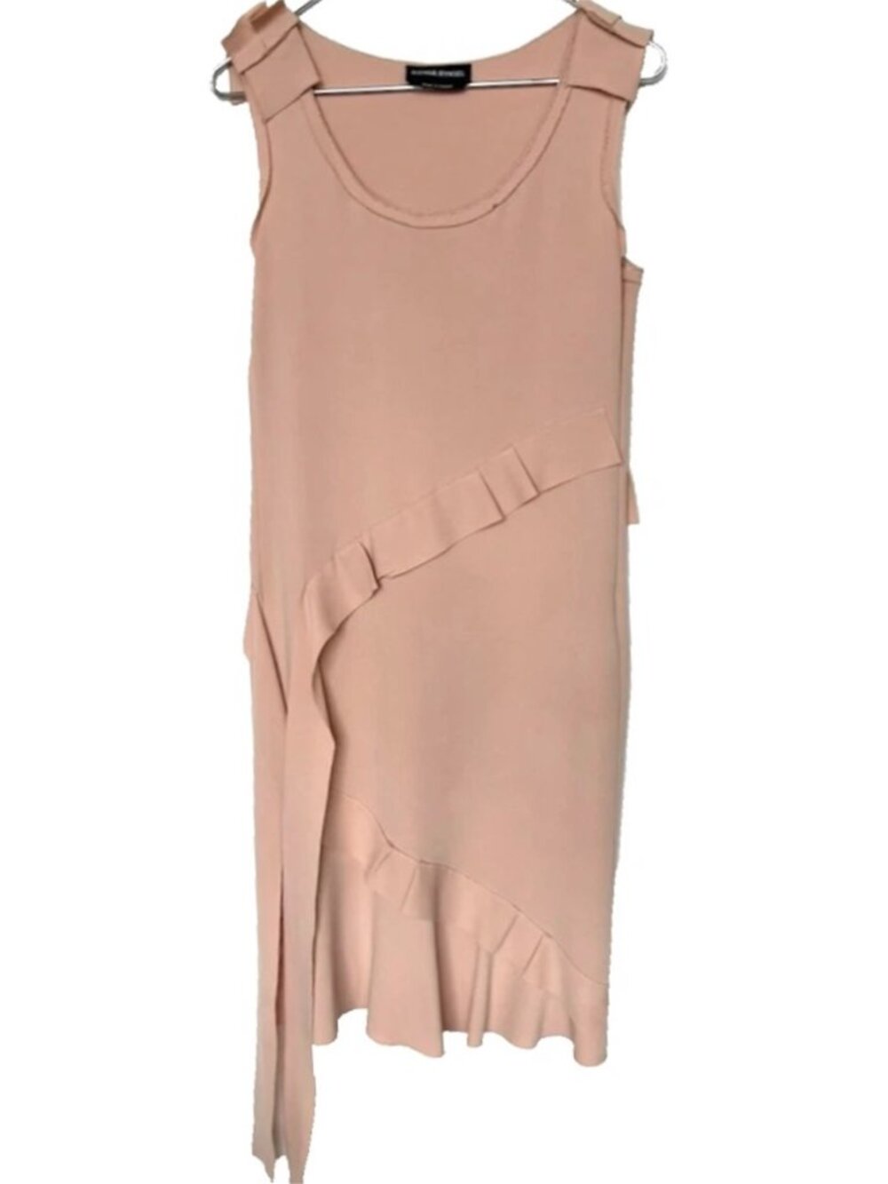 SONIA RYKIEL vintage light peach sheath flapper dress sz small